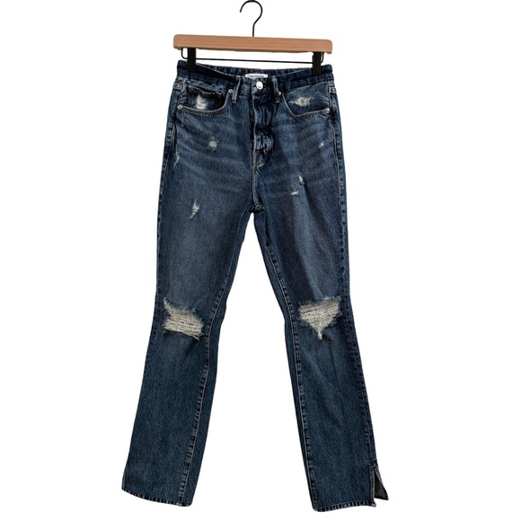 Good American Denim - Good American Good Boy Blue Straight Leg Jeans
